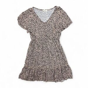 Urban Rose Leopard Print Boho Dress A Line Size Medium‎